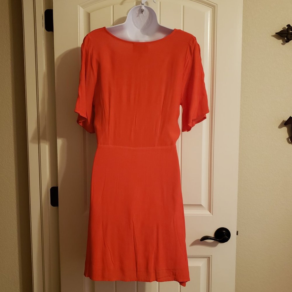 Skies Are Blue Red/Pink Tie Dress NWT - Picture 3 of 6